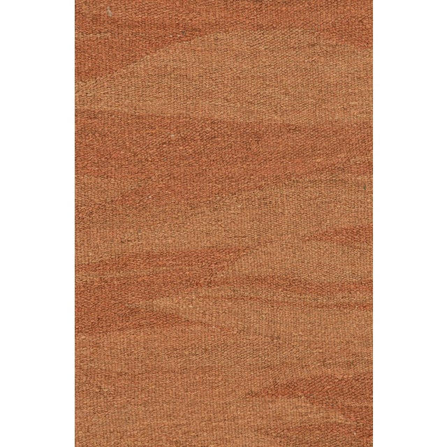 Contemporary Rug & Kilim’s Contemporary Kilim With Stripes in Tones of Brown For Sale - Image 3 of 7