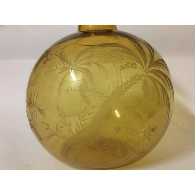 1930s Art Deco Vase in Engraved Glass, 1930s For Sale - Image 5 of 10