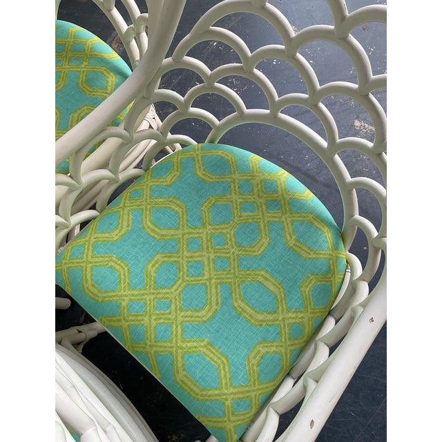Wood Chairs in Lilly Pulitzer for Lee Jofa “Well Connected” Set of 6 For Sale - Image 7 of 10
