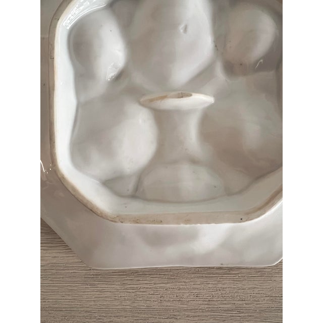 Vintage German Oyster Plate With Shell Well & Gilt Edge, 8” For Sale - Image 11 of 11