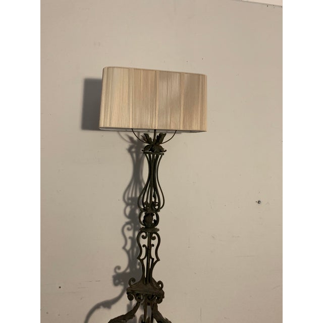 Antique Wrought Iron Floor Lamp, 1890s For Sale - Image 16 of 18