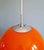 1970s Large Space Age Pendant Light in Orange Opaline, 1970s For Sale - Image 5 of 12