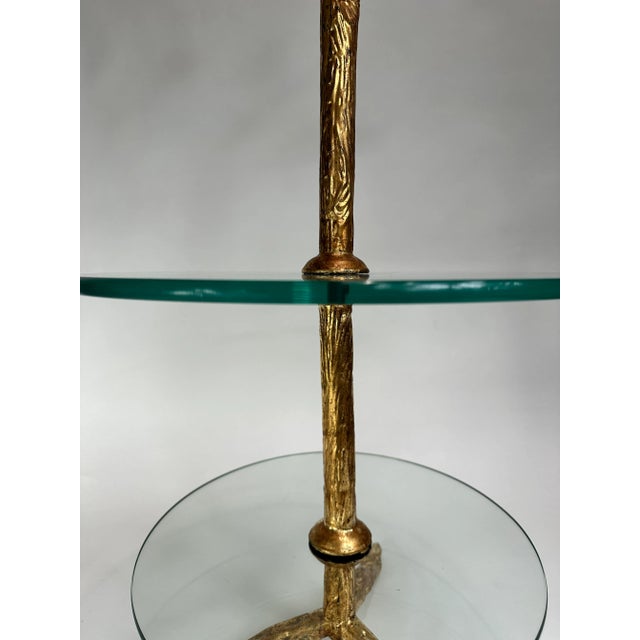 Mid 20th Century Gilt and Glass Stand / Table in the Style of Diego Giacometti For Sale - Image 9 of 10