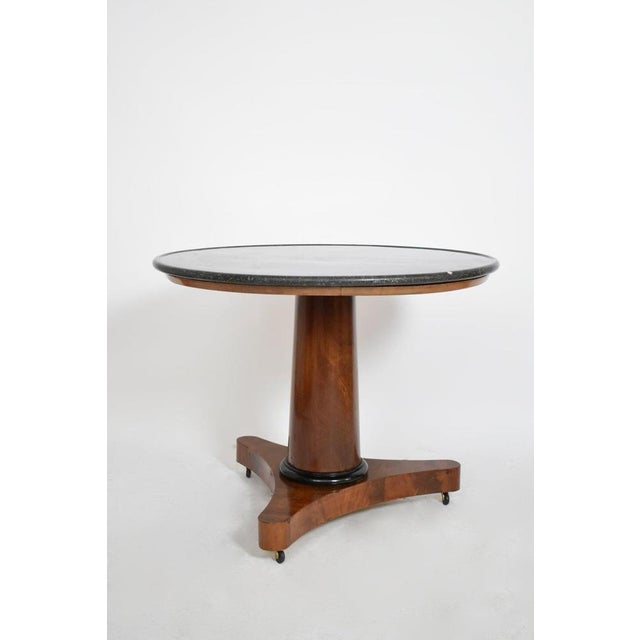 Empire Round Mahogany Pedestal Table, 19th Century For Sale - Image 5 of 5