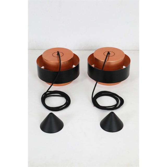 Danish Juno Pendant Lamps by Jo Hammerborg for Fog & Mørup, 1960s, Set of 2 For Sale - Image 18 of 18