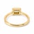Mid 20th Century 14k Yellow Gold Bezel-Set 1 Carat Emerald Cut Diamond Ring, Size 7.5 For Sale - Image 4 of 4
