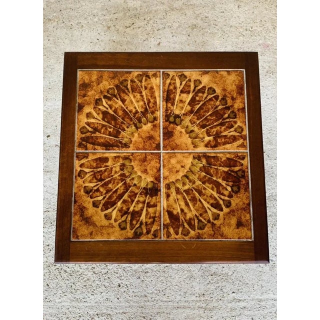 Mid-Century Danish Teak and Ceramic Nesting Tables, 1960s, Set of 3 For Sale - Image 9 of 18