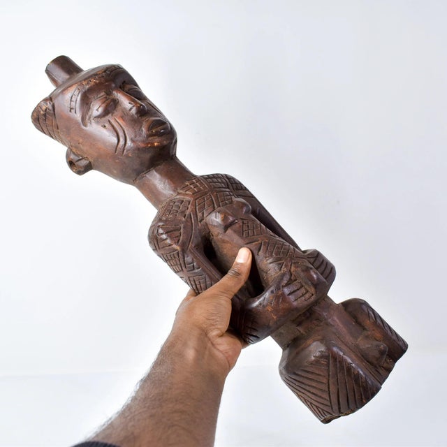 Early 20th Century Ndengese Male Wooden Figure For Sale - Image 10 of 16