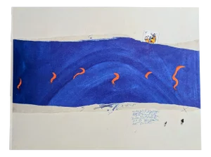 Antoni Tapies, Tapies Antoni, Blue Composition, 1974, Lithograph