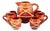 Vintage Ceramic Service with Jug and Glasses by La Colonnata Sesto Fiorentino, 1920s, Set of 7 For Sale