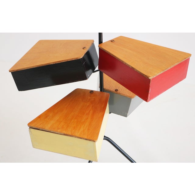 Mid-Century Dutch Sewing Box Stand by Joost Teders for Metalux, 1950s For Sale - Image 4 of 11