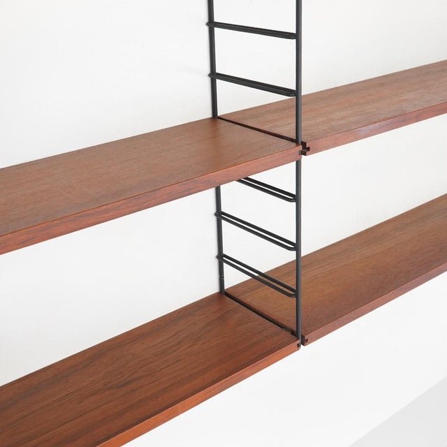 Italian Wall Bookcase, 1960s For Sale - Image 10 of 13