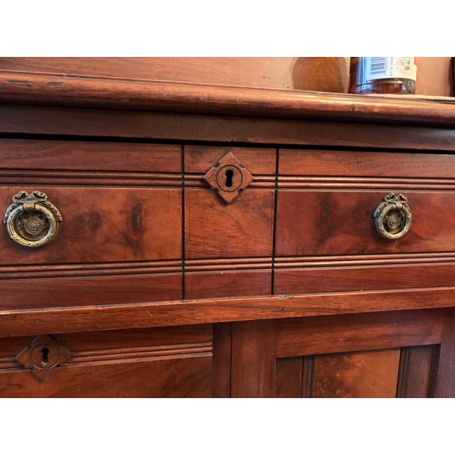 Late 20th Century Victorian Eastlake Petite Drop Front Secretary Desk For Sale In Palm Springs - Image 6 of 18