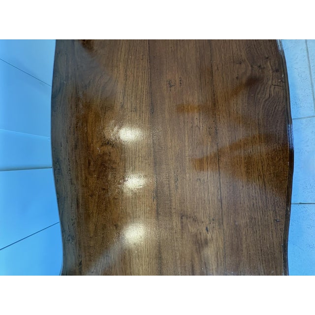 Mid 20th Century Oversized Large Vintage Carved Wood Coffee Table With Claw Feet & Gilded Accents For Sale In Miami - Image 6 of 16