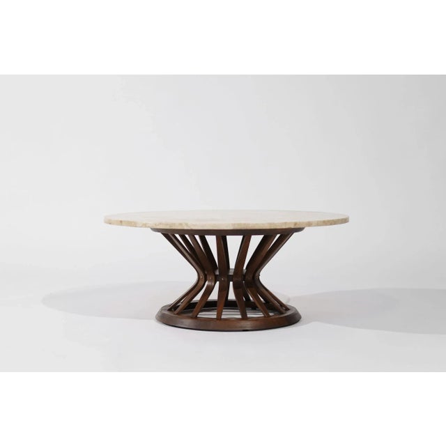 Vintage "Sheaf of Wheat Coffee Table," a timeless piece designed by Edward Wormley for Dunbar, circa 1950-1959. This...