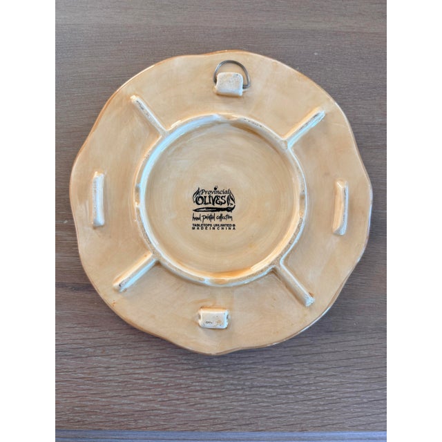 Traditional Vintage Provincial Olives Ceramic Trivet For Sale - Image 3 of 4