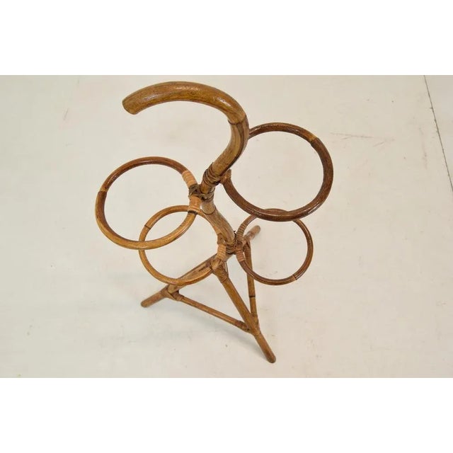 1950s Mid-Century Rattan and Bamboo Flower Stand, 1950s For Sale - Image 5 of 12