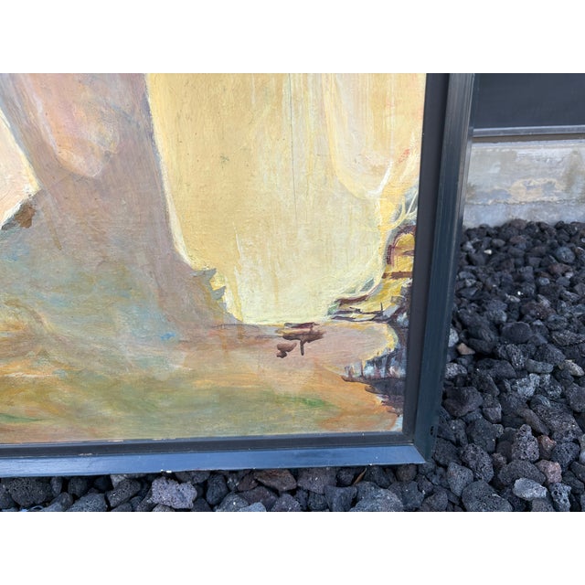 1950s Abstract Modern Framed Oil Painting on Canvas For Sale - Image 9 of 16