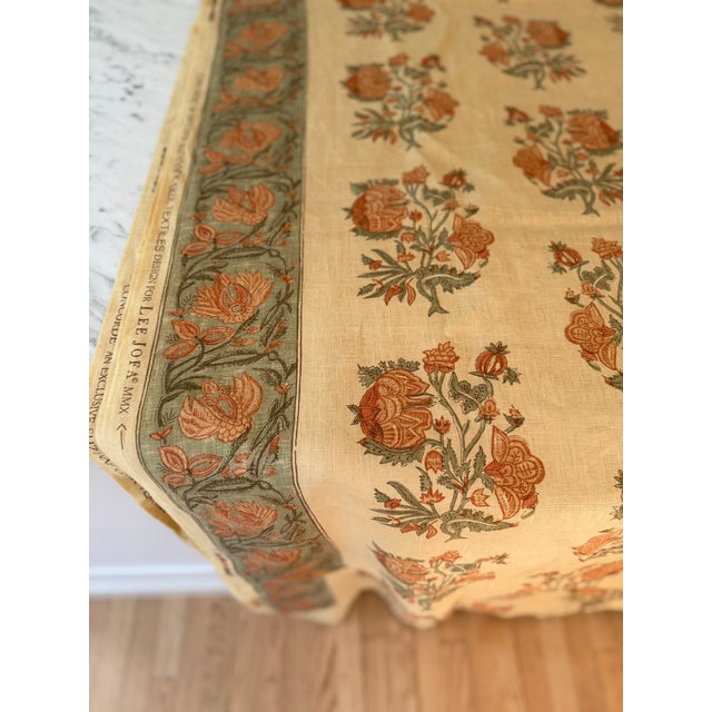 Textile Lee Jofa Block Print Floral Fabric - 6+ Continuous Yards For Sale - Image 7 of 10