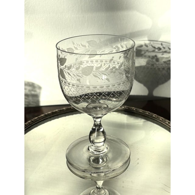 Glass Antique Baccarat Chiseled Glass, 1800s For Sale - Image 7 of 11