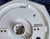 Metal Vintage Flat Ceiling Lamp with White Metal Base and Opaque White Glass Shade from Glashütte Limburg, 1980s For Sale - Image 7 of 8