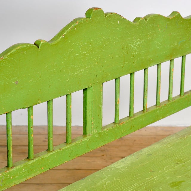 Antique Hungarian Pine Bench with Storage, 1900s For Sale - Image 13 of 18