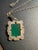 Green 1920s Art Deco Silver Chrysoprase Marcasite Necklace For Sale - Image 8 of 9