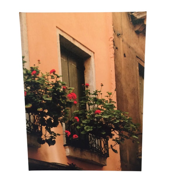 Venice Italy Window Photograph Giclee on Canvas For Sale