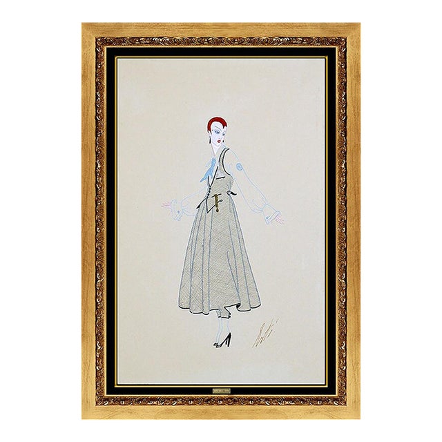Early 20th Century Bendel Dress, Erté For Sale