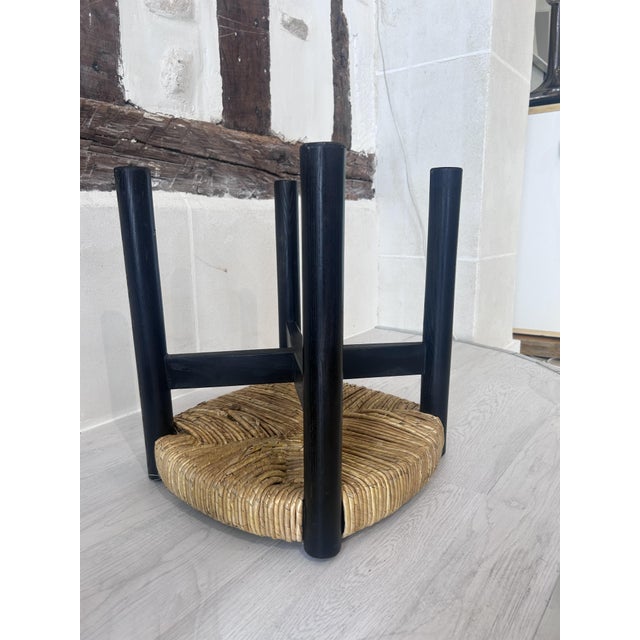 Vintage Black Meribel Stools by Charlotte Perriand, 1960, Set of 2 For Sale - Image 15 of 17