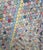 American Antique American Folk Art Dimensional Padded Button Center Yo-Yo Quilt With Geometric Diamond Pattern For Sale - Image 3 of 12