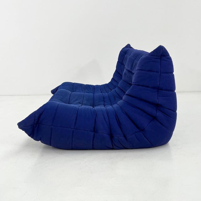 Ligne Roset Royal Blue 2-Seater Togo Sofa by Michel Ducaroy for Ligne Roset, 1970s For Sale - Image 4 of 13