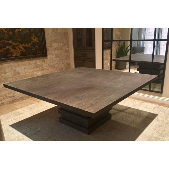 Restoration Hardware Stacked Square Dining Table Chairish