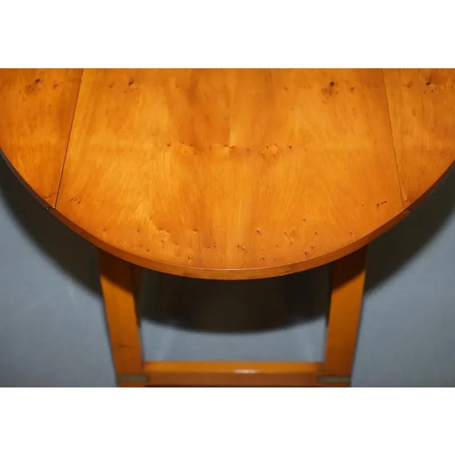 Burr Yew Wood Extendable Oval Campaign Coffee Table from Bevan Funnell For Sale - Image 15 of 18