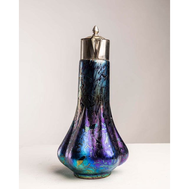 Iridescent Art Glass Jar by Wilhelm Kralik Sohn For Sale - Image 9 of 17
