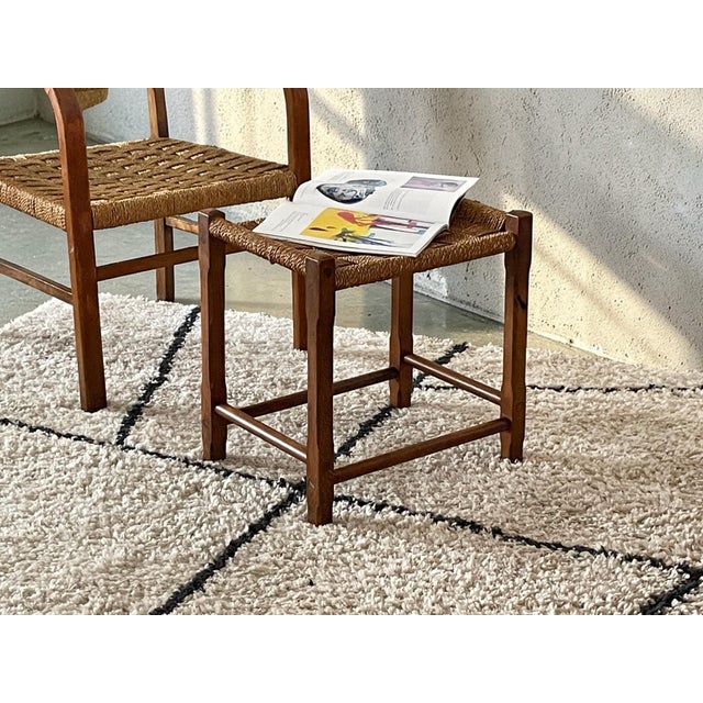 Mid-Century Modern Woven Rope Stool, Europe, 1960s For Sale - Image 9 of 10