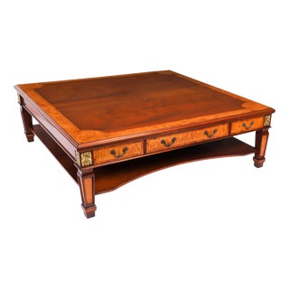 Large Burr Walnut Coffee Table by Charles Barr, 20th Century For Sale