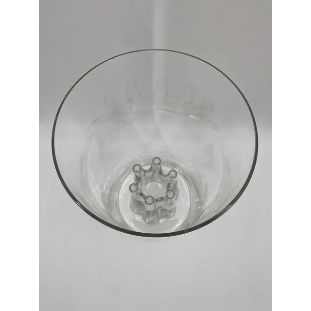 Glass Italian Flower Vase by Toni Zuccher, 1970s For Sale - Image 7 of 8
