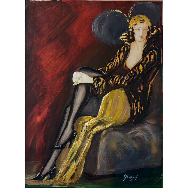 Berberich, Carl Heinz. This impressive work depicts a sophisticated lady in the style of the 1920s and is dated 1926. The...