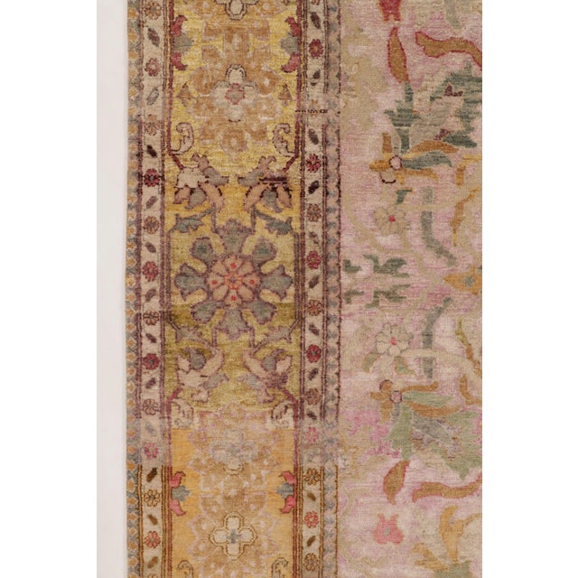 Blush Contemporary Persian Inspired Floral Medallion Rug, by Rug & Kilim, India For Sale - Image 8 of 12