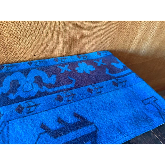 Moroccan Vintage Turkish Wool Dragon Pillow For Sale - Image 3 of 17