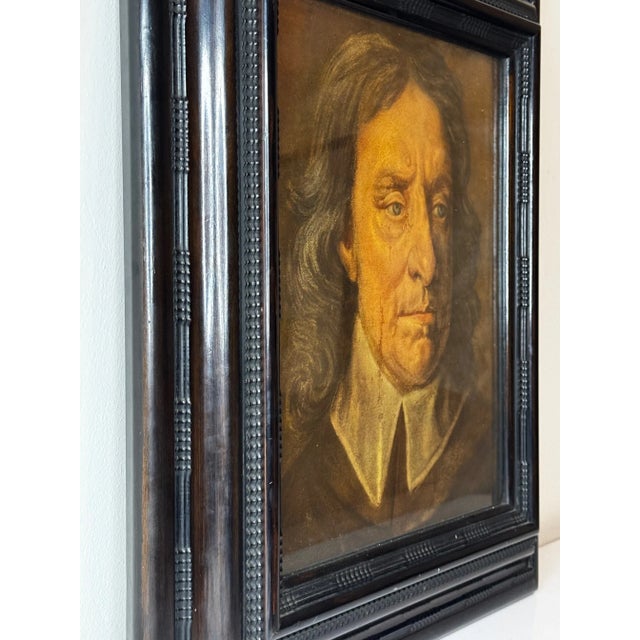 Circa 1910 Oliver Cromwell Portrait Chromolithograph After Sir Peter Lely Medici Society For Sale - Image 4 of 11