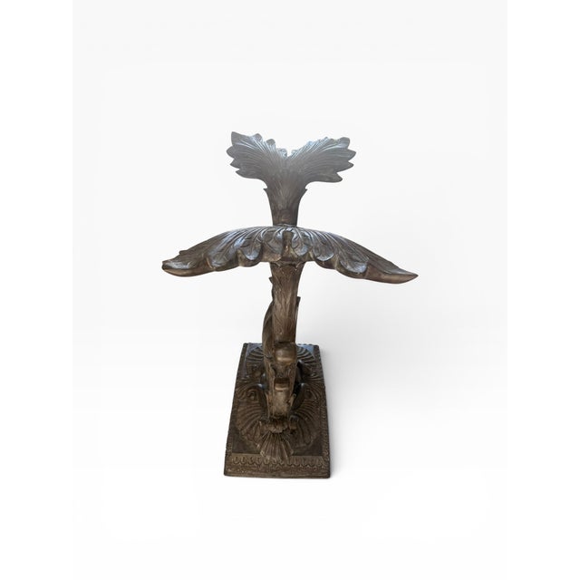 La Barge Vintage La Barge Hollywood Regency Cast Bronze Shell & Acanthus Console Table Base For Sale - Image 4 of 14