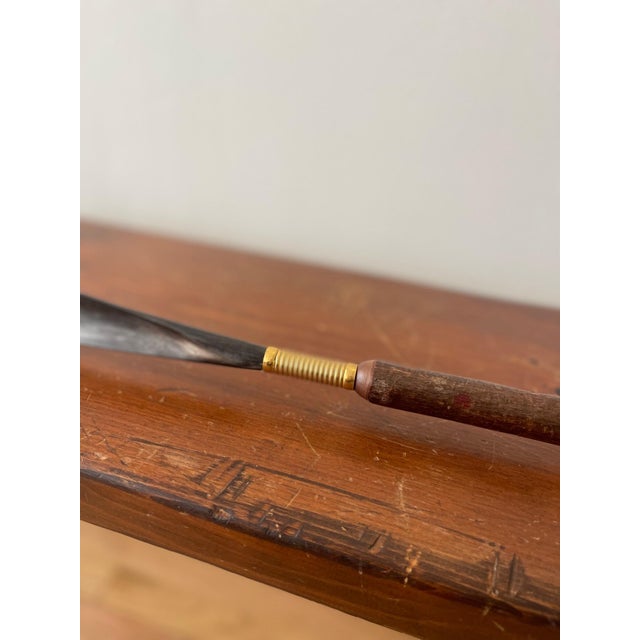 Vintage Wood and Antler Shoehorn For Sale - Image 4 of 6