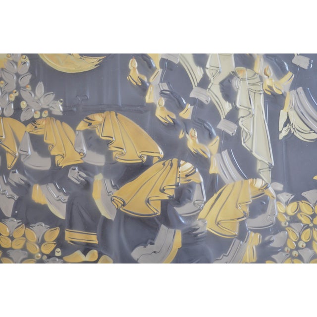 Wall plate by the Danish designer Bjørn Wiinblad for the Rosenthal company Glass plate in metal back plate, with gilding...