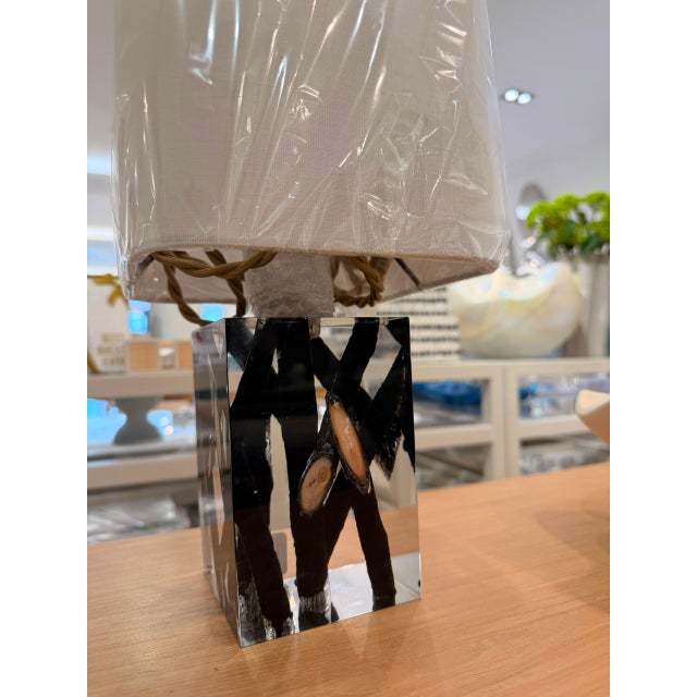 Linen Uttermost Stick With It Mini Lamp For Sale - Image 8 of 11