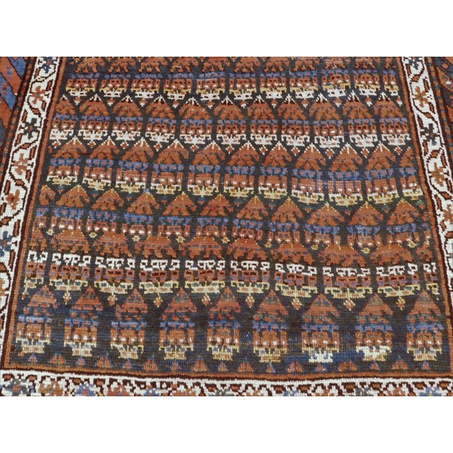 Blue Antique Caucasian Genje Rug For Sale - Image 8 of 13