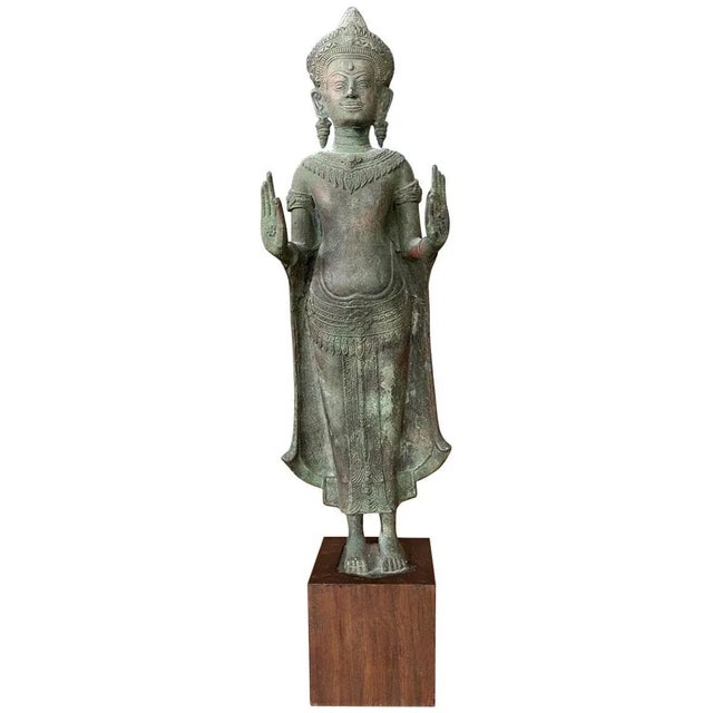 Antique Lopburi Buddha Statue from Thailand For Sale - Image 13 of 13