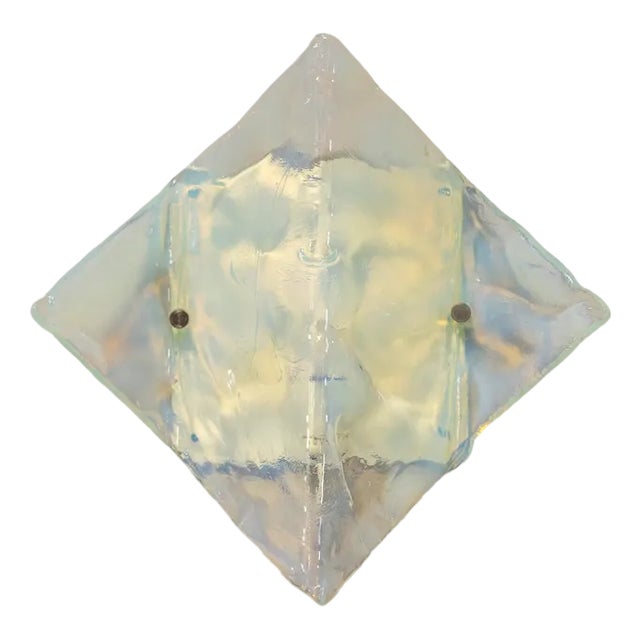 Wall Lamp in Light Blue Murano Glass from Mazzega, Italy, 1970s For Sale