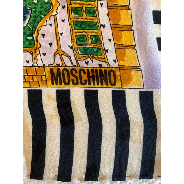 1990s Vintage Moschino Silk Scarf For Sale - Image 5 of 7